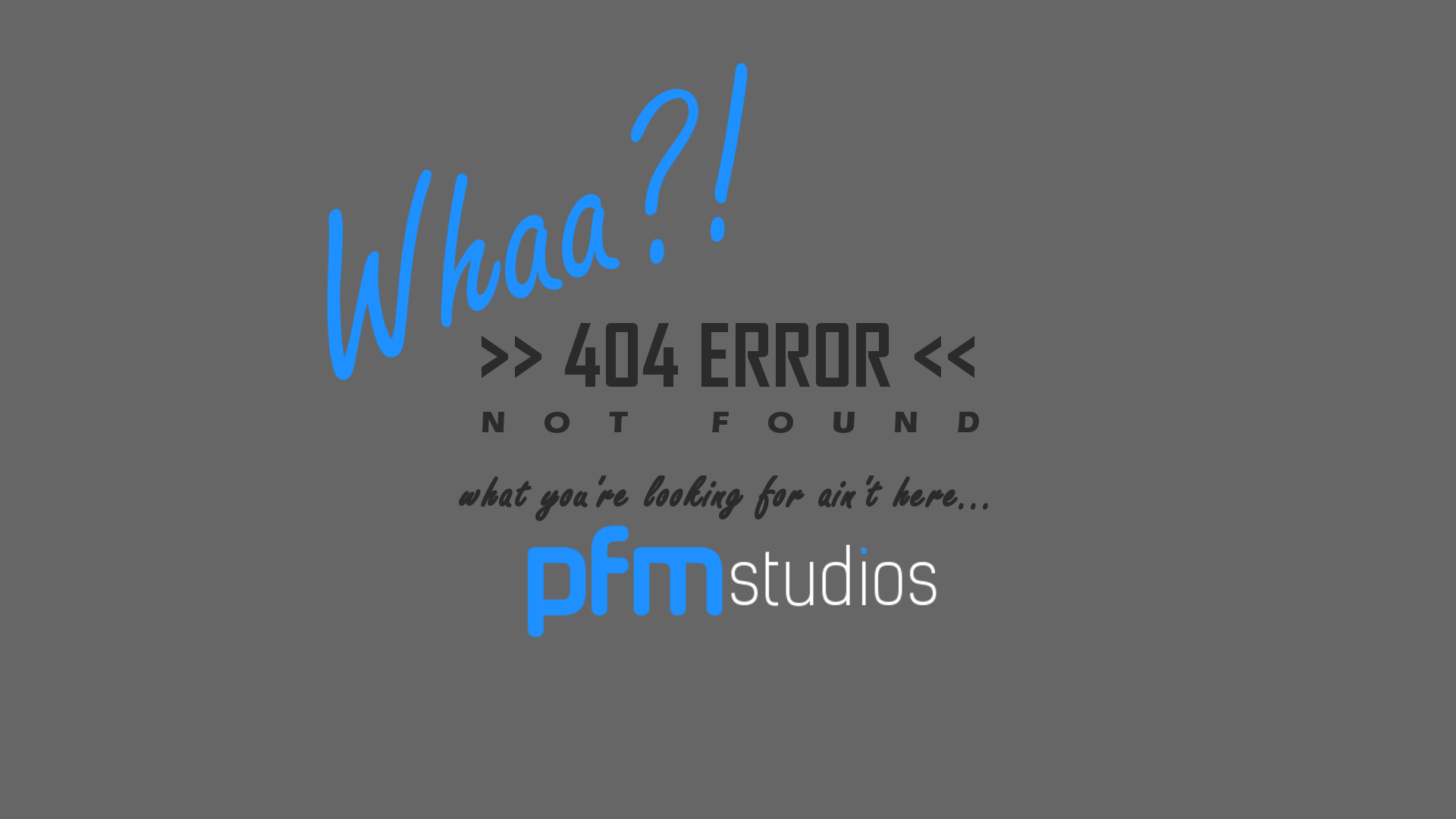 pfm Studios Inc. 404 ERROR PAGE